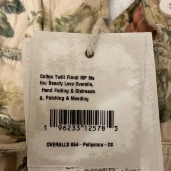 Magnolia Pearl Malibu Beauty Love Applique Butterfly Bird Overalls (item A11) - Picture 3 of 5